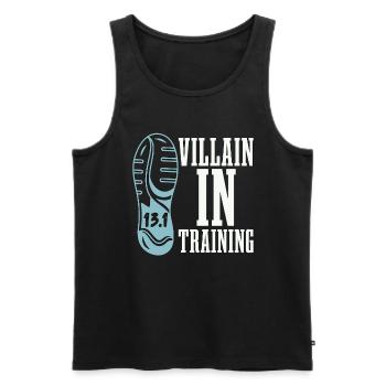 Half Marathon Villain In Training Marathon Runner - Männer Premium Bio Tank Top - Schwarz - Vorne - Michal (187cm)