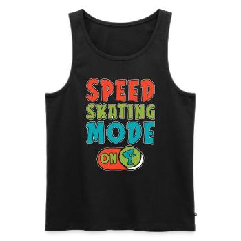 Speed Skating Mode On Short Track Loves Skater - Men's Premium Organic Tank Top - black - Front - AI Model Male 178 light (178cm)