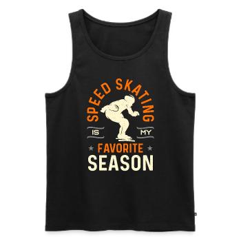 Speed Skating Is My Favorite Season Winter Sports - Männer Premium Bio Tank Top - Schwarz - Vorne - Michal (187cm)