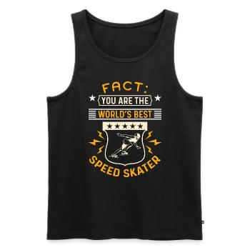 Speed Skating Fact You Are The World's Best Skater - Männer Premium Bio Tank Top - Schwarz - Vorne - AI Model Male 178 light (178cm)