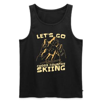 Cross Country Skiing Let's Go Cross Winter Sports - Männer Premium Bio Tank Top - Schwarz - Vorne - Michal (187cm)