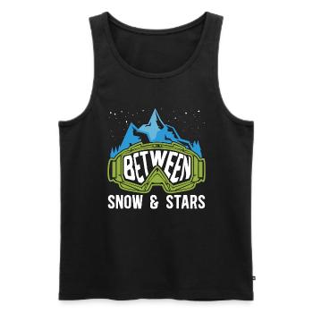 Cross Country Skiing Between Snow & Stars Skier - Männer Premium Bio Tank Top - Schwarz - Vorne - Michal (187cm)