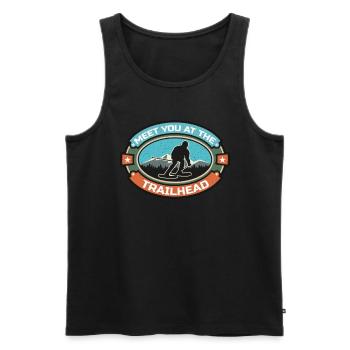 Cross Country Skiing Meet You At The Trailhead Ski - Männer Premium Bio Tank Top - Schwarz - Vorne - Michal (187cm)