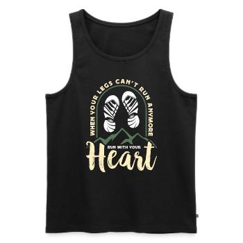 Cross Country Running When Your Legs Can't Race - Men's Premium Organic Tank Top - black - Front - Michal (187cm)