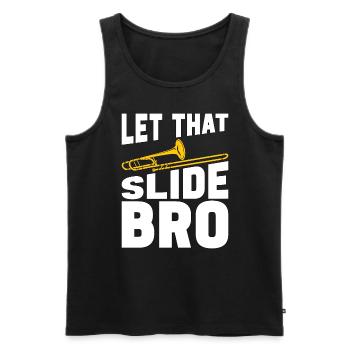 Trombone Let That Slide Bro Brass Band Trombonist - Débardeur bio Premium Homme - noir - Devant - Michal (187cm)