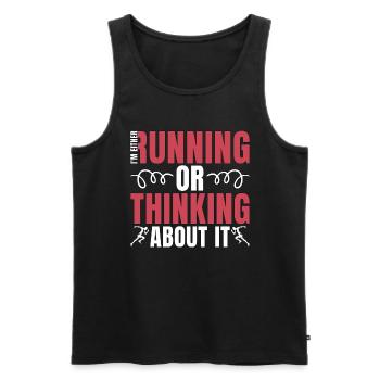 Cross Country Running I'm Either Running Or Race - Men's Premium Organic Tank Top - black - Front - Michal (187cm)