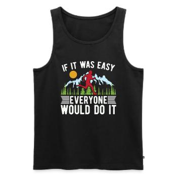 Trail Running If It Was Easy Everyone Marathoner - Männer Premium Bio Tank Top - Schwarz - Vorne - Michal (187cm)