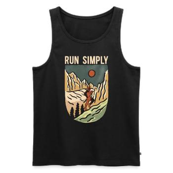 Trail Running Run Simply Ultra Running Trail Race - Männer Premium Bio Tank Top - Schwarz - Vorne - Michal (187cm)