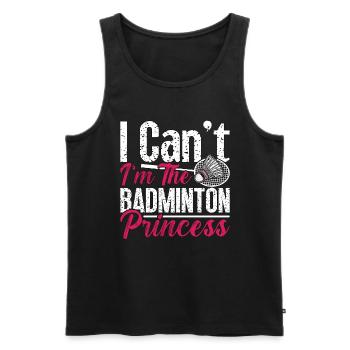 Badminton I Can't I'm The Shuttlecock Player Lover - Men's Premium Organic Tank Top - black - Front - Michal (187cm)