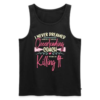 Cheerleading Je n’ai jamais rêvé que j’encouragerais - Débardeur bio Premium Homme - noir - Devant - AI Model Male 178 light (178cm)