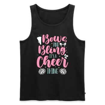 Cheerleading Bows And Bling It's A Cheer Cheering - Männer Premium Bio Tank Top - Schwarz - Vorne - Michal (187cm)