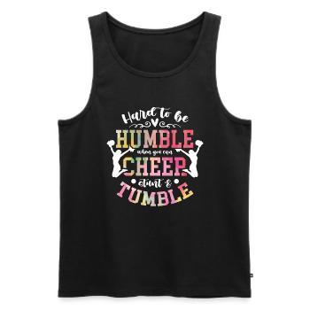 Cheerleading difficile d’être humble quand vous encouragez - Débardeur bio Premium Homme - noir - Devant - Michal (187cm)