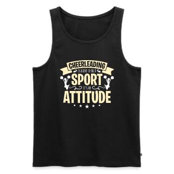 Le cheerleading est plus qu’une équipe d’encouragements - Débardeur bio Premium Homme - noir - Devant - AI Model Male 178 light (178cm)