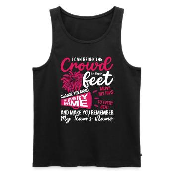 Cheerleading Je peux amener la foule à encourager l’équipe - Débardeur bio Premium Homme - noir - Devant - Michal (187cm)