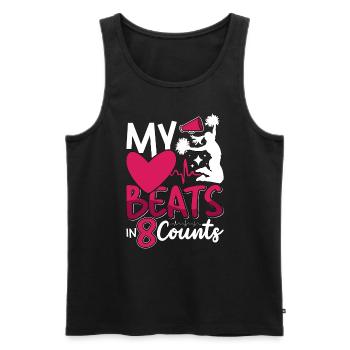 Cheerleading My Heart bat en 8 chefs d’accusation Cheering - Débardeur bio Premium Homme - noir - Devant - Michal (187cm)