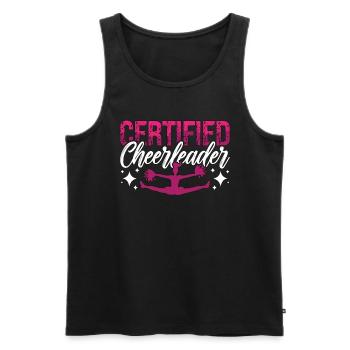 Cheerleading Certified Cheerleader Cheering Dancer - Débardeur bio Premium Homme - noir - Devant - Michal (187cm)