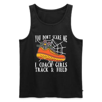 Track And Field You Don't Scare Me Loves Sprinting - Men's Premium Organic Tank Top - black - Front - Michal (187cm)