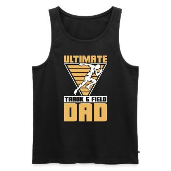 Ultimate Track & Field Dad Sprinting Athletic Race - Men's Premium Organic Tank Top - black - Front - Michal (187cm)