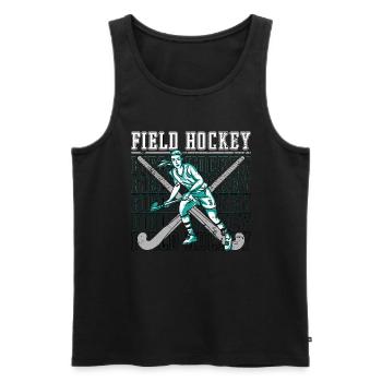 Field Hockey Floor Ball Hockey Goalie Goalkeeper - Men's Premium Organic Tank Top - black - Front - Michal (187cm)