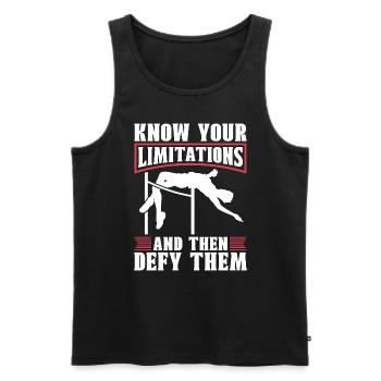 High Jump Know Your Limitations And Long Jump - Männer Premium Bio Tank Top - Schwarz - Vorne - AI Model Male 178 light (178cm)