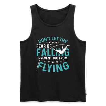 Pole Vault Don't Let The Fear Of Falling Athletics - Männer Premium Bio Tank Top - Schwarz - Vorne - Michal (187cm)