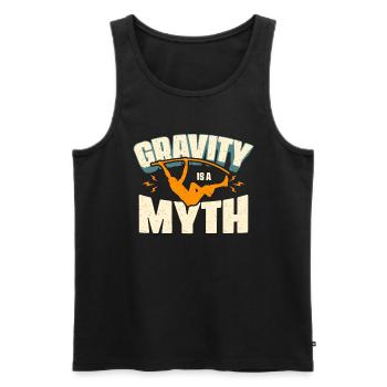 Pole Vault Gravity Is A Myth Athletics Long Jump - Men's Premium Organic Tank Top - black - Front - AI Model Male 178 light (178cm)