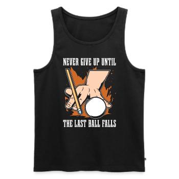 Cue Sports Never Give Up Until Snooker Pool Player - Männer Premium Bio Tank Top - Schwarz - Vorne - AI Model Male 178 light (178cm)