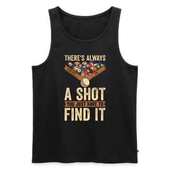 Cue Sports There's Always A Shot You Pool Billiard - Männer Premium Bio Tank Top - Schwarz - Vorne - Michal (187cm)