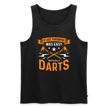 If Axe Throwing Was Easy Bullseye Axe Thrower - Männer Premium Bio Tank Top - Schwarz - Vorne - AI Model Male 178 light (178cm)