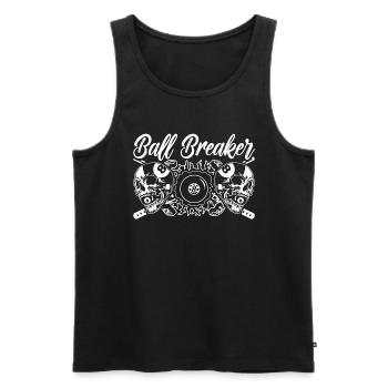 Cue Sports Ball Breaker Joueur de snooker Joueur de billard - Débardeur bio Premium Homme - noir - Devant - Michal (187cm)
