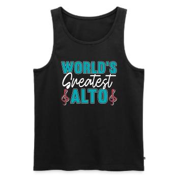 Musical Theatre World's Greatest Alto Loves Drama - Men's Premium Organic Tank Top - black - Front - Michal (187cm)