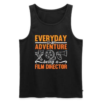 Film Director Everyday Is An Adventure Cinema - Men's Premium Organic Tank Top - black - Front - Michal (187cm)