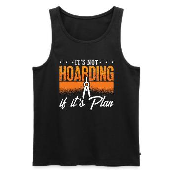 Architecture It's Not Hoarding If It's Building - Männer Premium Bio Tank Top - Schwarz - Vorne - AI Model Male 178 light (178cm)