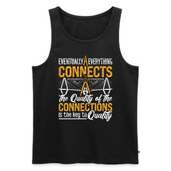 Eventually Everything Connects Builder Architects - Men's Premium Organic Tank Top - black - Front - AI Model Male 178 light (178cm)