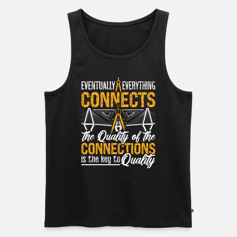 Eventually Everything Connects Builder Architects - Männer Premium Bio Tank Top - Schwarz
