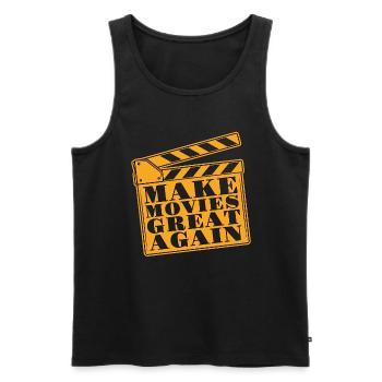Filmmaking Make Movies Great Again Movie Director - Men's Premium Organic Tank Top - black - Front - AI Model Male 178 light (178cm)