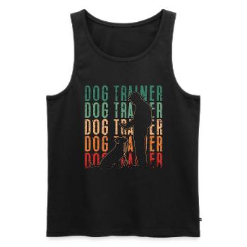 Animal Trainer Dog Trainer Retro Zookeeper Pet - Männer Premium Bio Tank Top - Schwarz - Vorne - Michal (187cm)