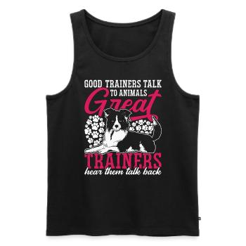 Animal Trainer Good Trainers Talk To Zookeeper - Männer Premium Bio Tank Top - Schwarz - Vorne - AI Model Male 178 light (178cm)