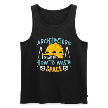 Architecture Is The Art Of How To Architectural - Men's Premium Organic Tank Top - black - Front - AI Model Male 178 light (178cm)