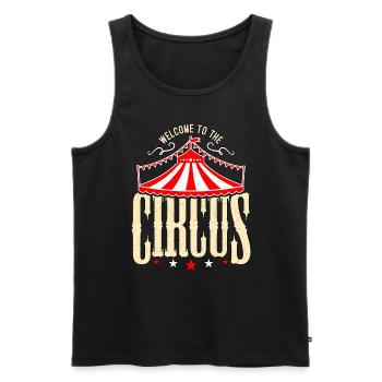 Circus Clown Welcome To The Circus Carnival Lover - Männer Premium Bio Tank Top - Schwarz - Vorne - Michal (187cm)