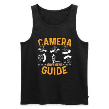 Caméraman Guide de mouvement de la caméra Tournages vidéo - Débardeur bio Premium Homme - noir - Devant - AI Model Male 178 light (178cm)