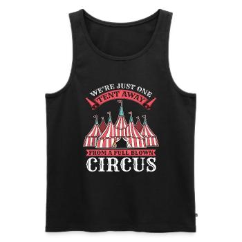 Circus Clown We're Just One Tent Away Comedy Clown - Männer Premium Bio Tank Top - Schwarz - Vorne - Michal (187cm)