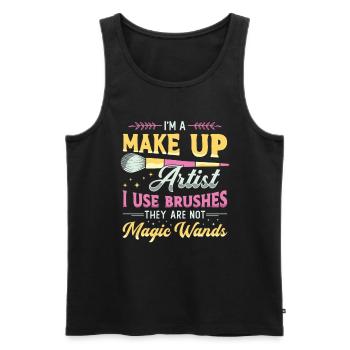 I'm A Makeup Artist I Use Brushes They Beautician - Männer Premium Bio Tank Top - Schwarz - Vorne - Michal (187cm)