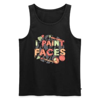 Makeup Artist I Paint Faces Beautician Cosmetics - Men's Premium Organic Tank Top - black - Front - Michal (187cm)