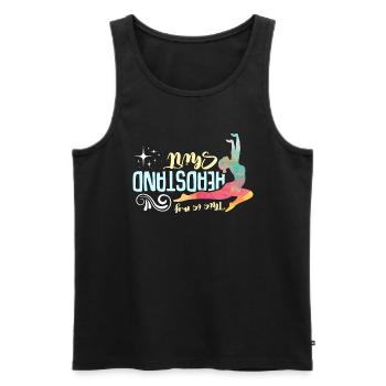 Contortion This Is My Handstand Shirt Gymnastics - Men's Premium Organic Tank Top - black - Front - AI Model Male 178 light (178cm)