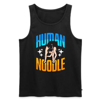 Contortion Human Noodle Aerial Hoop Contortionist - Men's Premium Organic Tank Top - black - Front - AI Model Male 178 light (178cm)