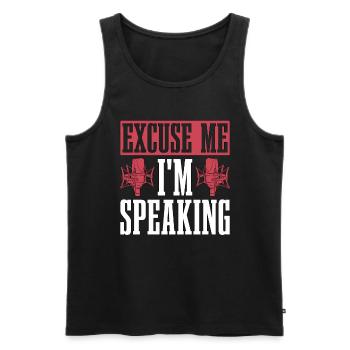 Voice Actor Excuse Me I'm Speaking Voice Acting - Männer Premium Bio Tank Top - Schwarz - Vorne - AI Model Male 178 light (178cm)