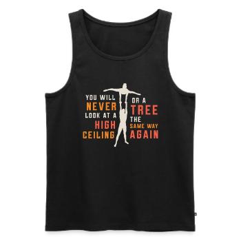 Contortion You Will Never Look At Aerial Hoop - Männer Premium Bio Tank Top - Schwarz - Vorne - Michal (187cm)