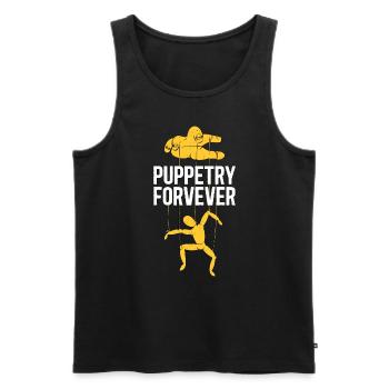Puppetry Forever Puppets Ventriloquist Puppeteer - Men's Premium Organic Tank Top - black - Front - Michal (187cm)