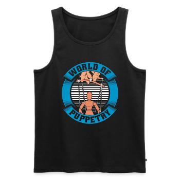 Puppetry World Of Puppetry Ventriloquist Puppeteer - Männer Premium Bio Tank Top - Schwarz - Vorne - AI Model Male 178 light (178cm)